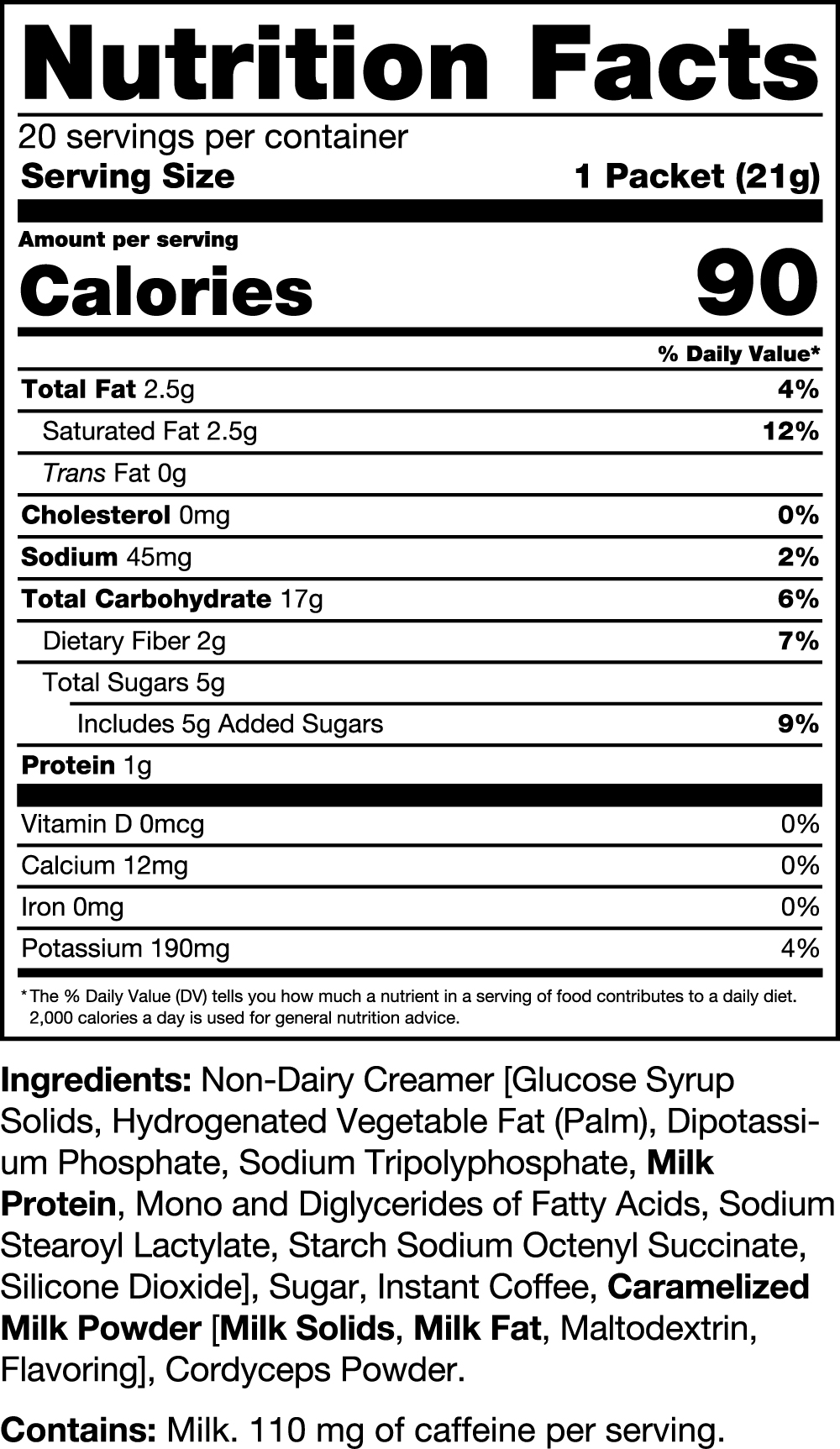 The 50 Cup Sample Pack product label
